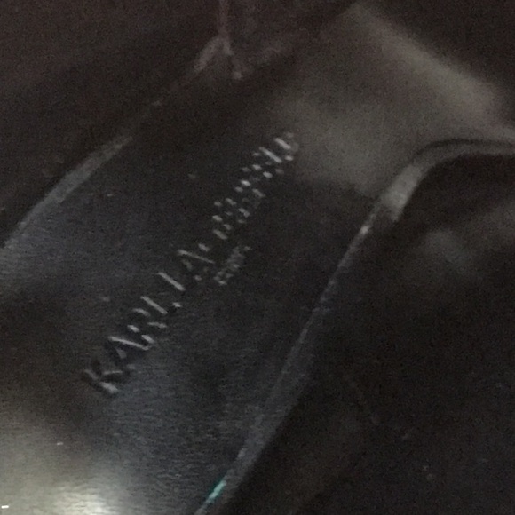 Karl Lagerfeld Brittie Embellished Pearls Women's 8M Peep Toe Black Booties - Picture 11 of 16